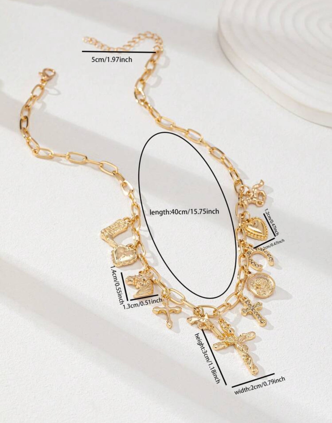 Christian Cowgirl Cross Charm Necklace