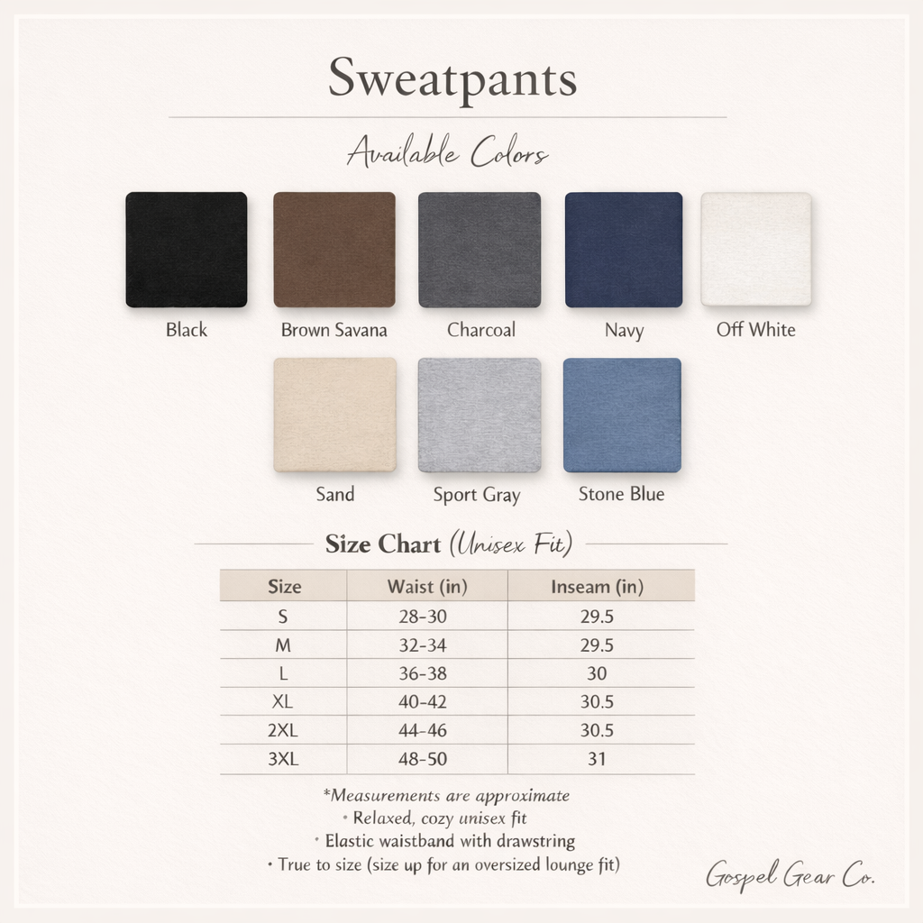 Jesus Loves You Embroidered Sweatpants