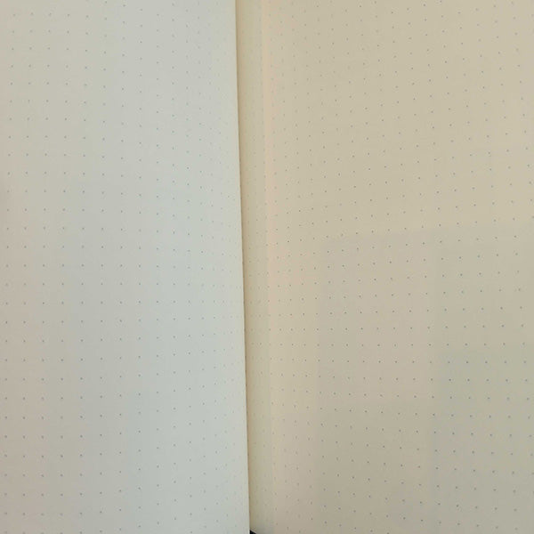 Grey Faux Leather Never To Lost To Be Found Christian dot grid journal interior pages