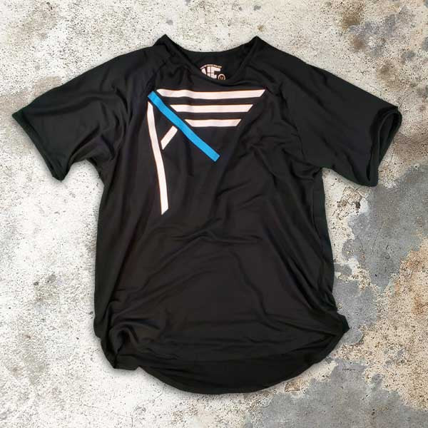 Midngiht Black Bamboo I AM Christian t-shirt on a textured surface