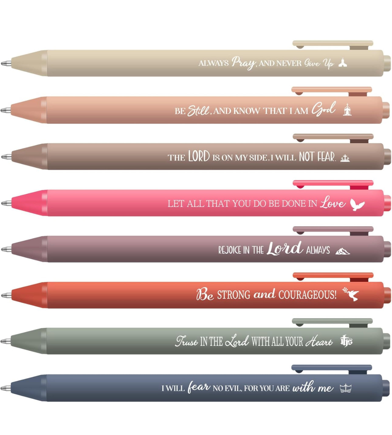 Smooth Writing Scripture Pens 8 Piece Set
