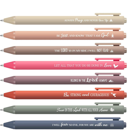 Smooth Writing Scripture Pens 8 Piece Set