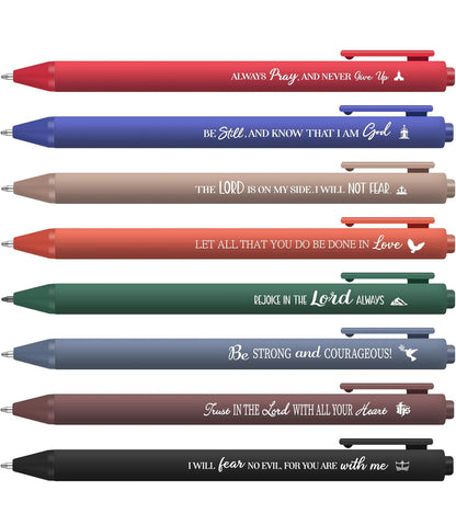 Smooth Writing Scripture Pens 8 Piece Set