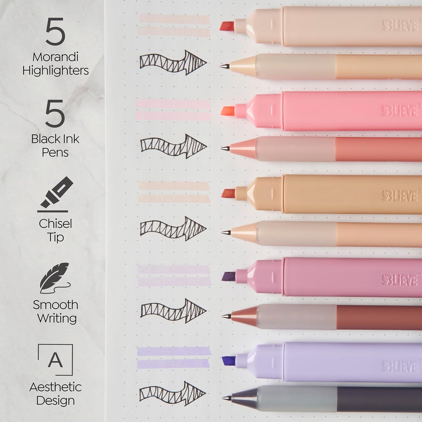 Highlighters and Pens - Blieve Morandi Edition