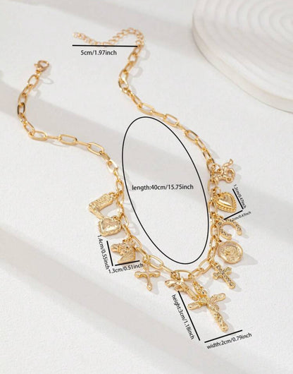 Christian Cowgirl Cross Charm Necklace