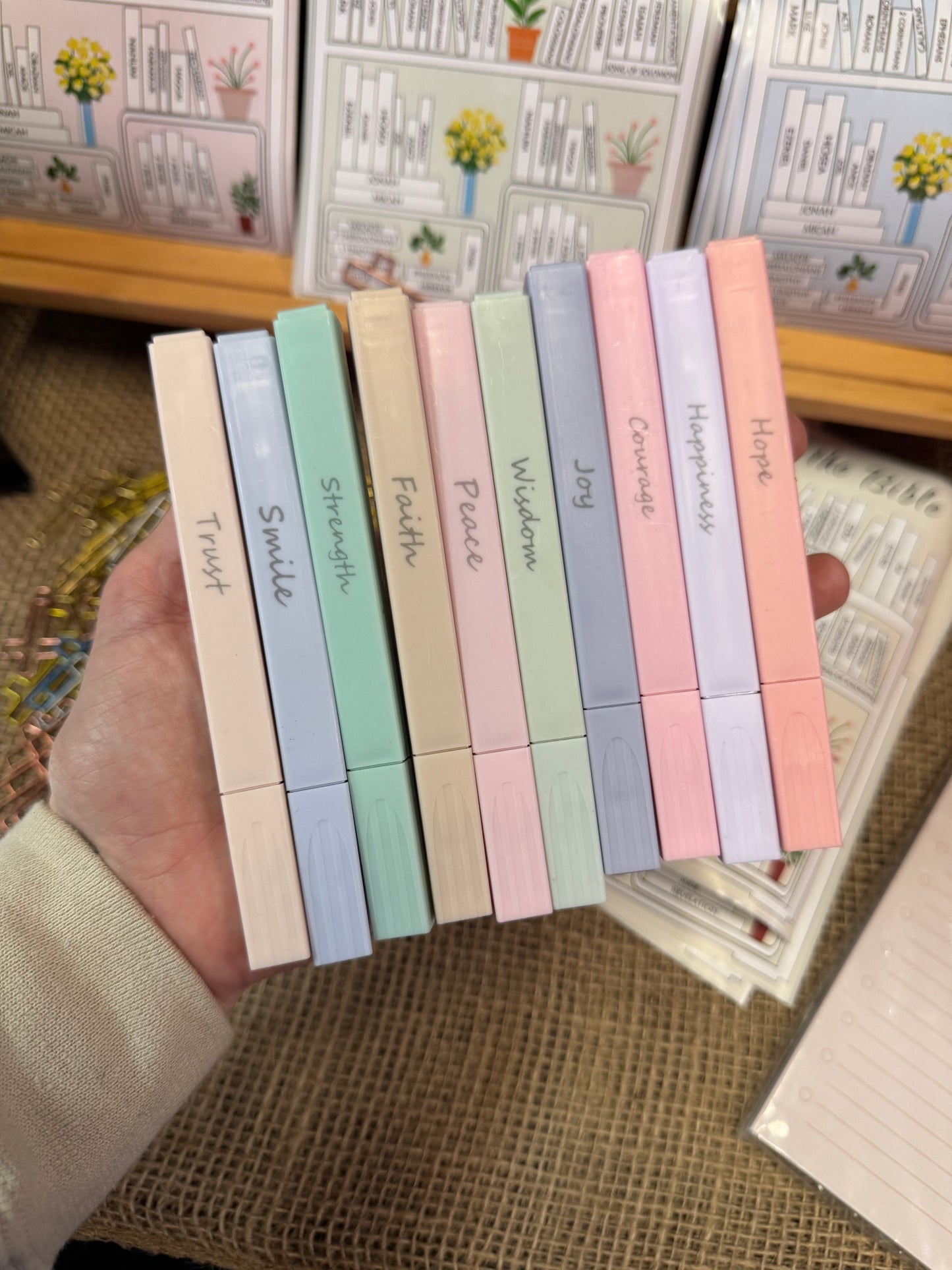 Pastel No Bleed Bible Highlighter 10 Piece Set