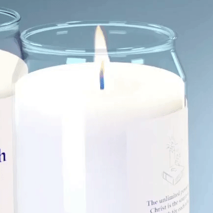 Faith Bible Candle - Mahogany, Vanilla & Sandalwood Scent with Hidden Verses