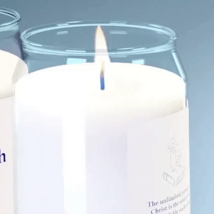 Faith Bible Candle - Mahogany, Vanilla & Sandalwood Scent with Hidden Verses