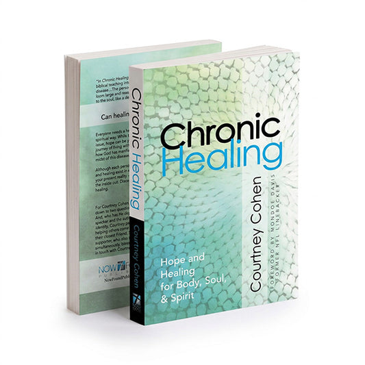Book titled 'Chronic Healing' by Courtney Cohen on a white background