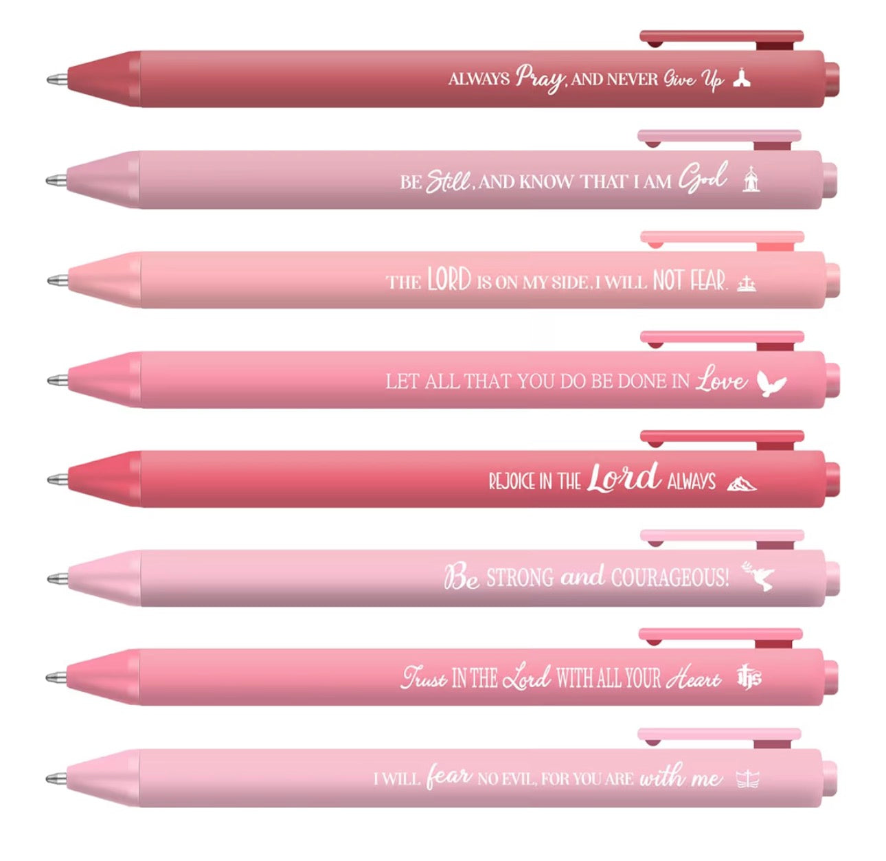 Smooth Writing Scripture Pens 8 Piece Set