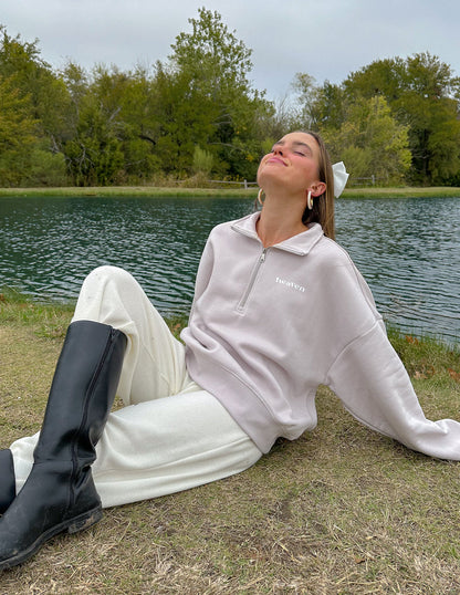 Heaven Women's Lilac Half-Zip Pullover - Elevated Faith