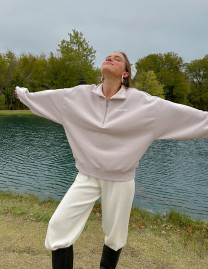 Heaven Women's Lilac Half-Zip Pullover - Elevated Faith