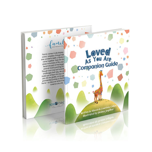 Book titled 'Loved As You Are Companion Guide' with a colorful cover featuring a giraffe illustration on a white background.