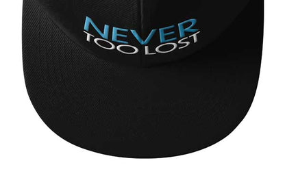 Never Too Lost To Be Found - Black Snapback Hat
