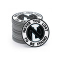 NEVER TOO LOST TO BE FOUND Circular Compass Vinyl Sticker