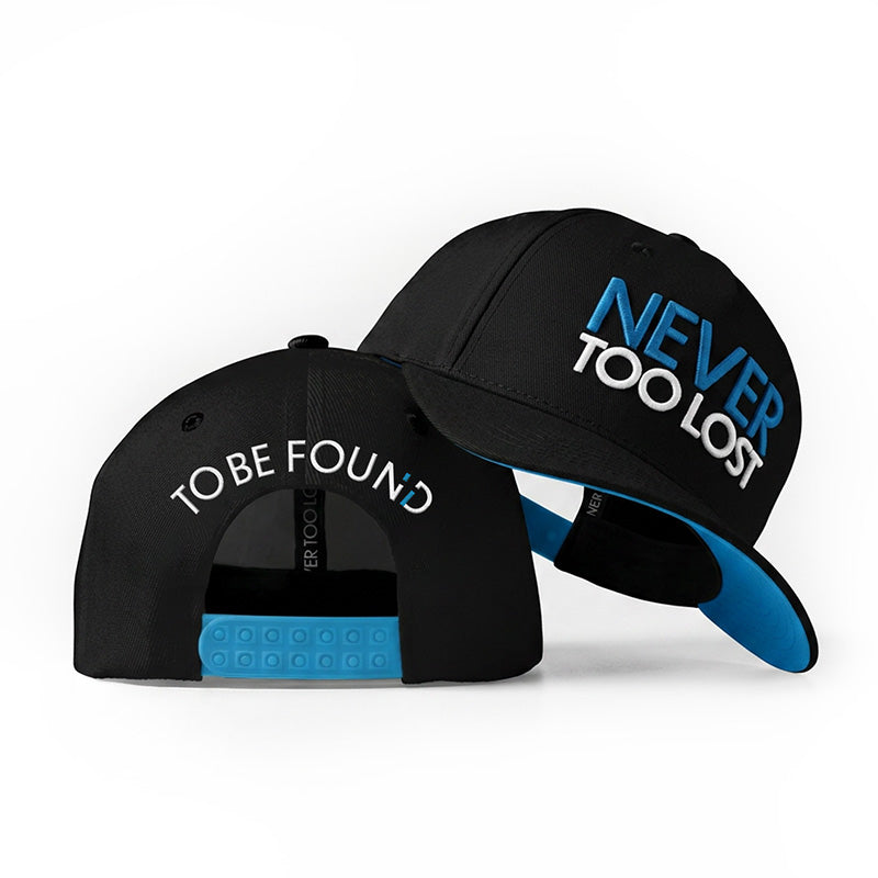 Never Too Lost To Be Found - Black Snapback Hat