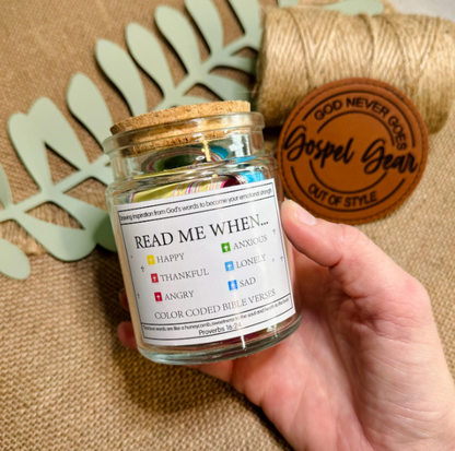 Read Me When Gospel Gear Bible Verse Jar