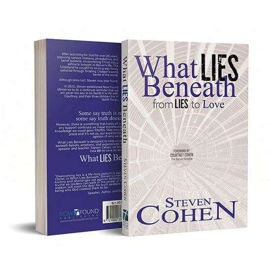 Book titled 'What Lies Beneath' by Steven Cohen on a white background