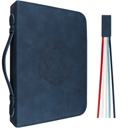 Blieve Navy Lion Bible Cover