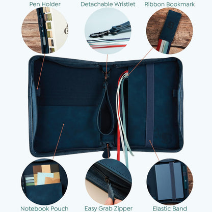 Blieve Navy Lion Bible Cover