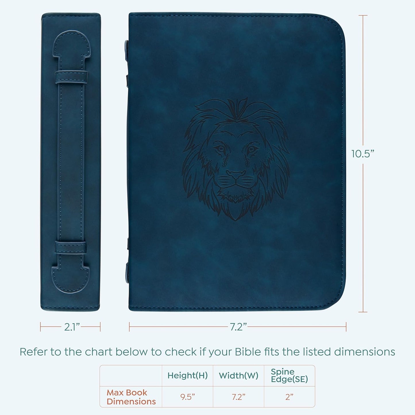 Blieve Navy Lion Bible Cover