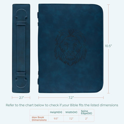 Blieve Navy Lion Bible Cover