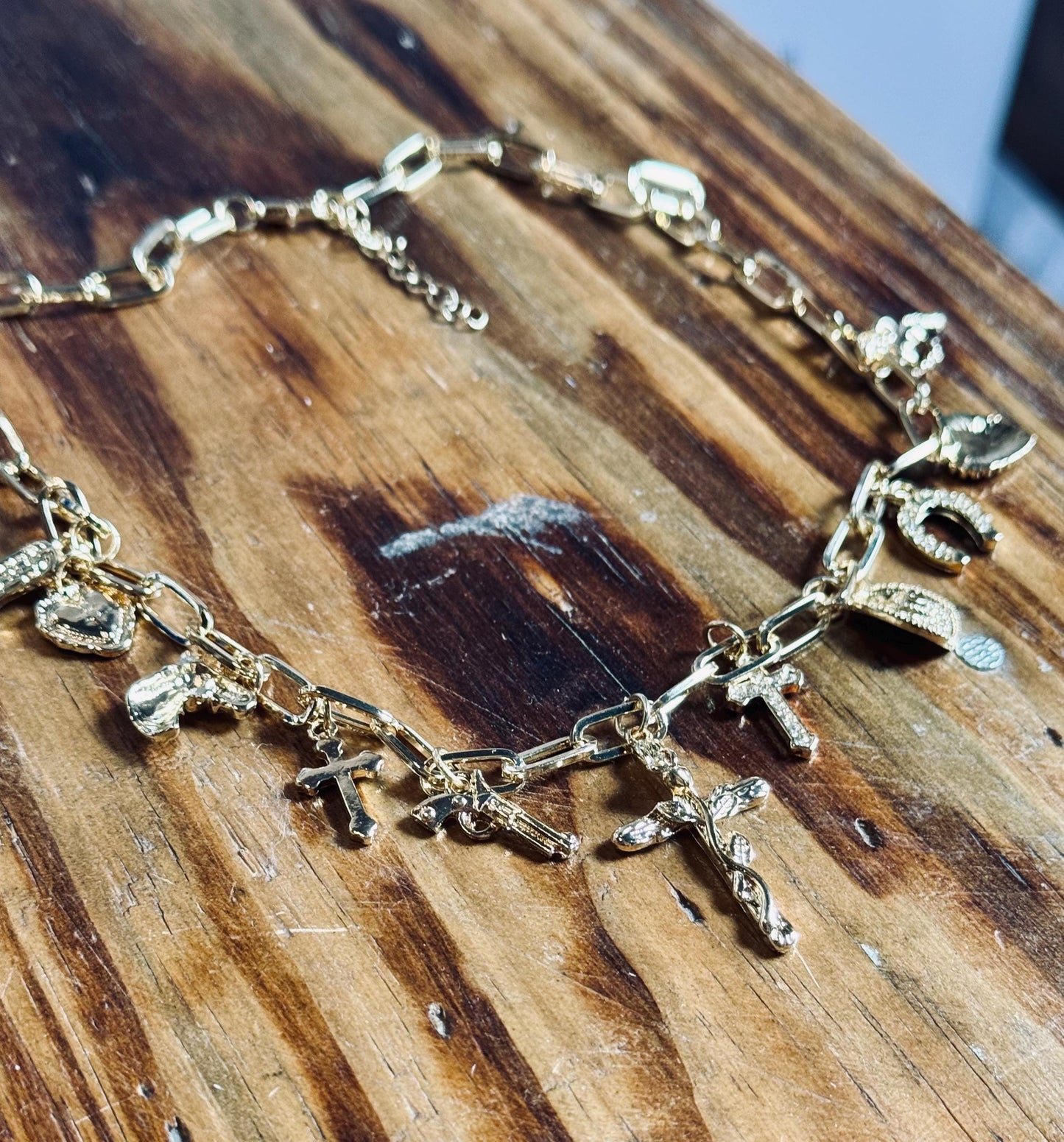 Christian Cowgirl Cross Charm Necklace